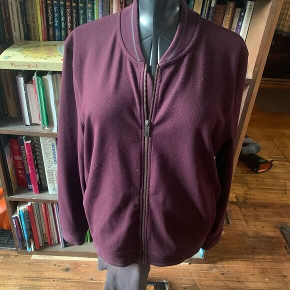 Ted Baker 5/XL Multy full zip preppy maroon jacket - Picture 1 of 4
